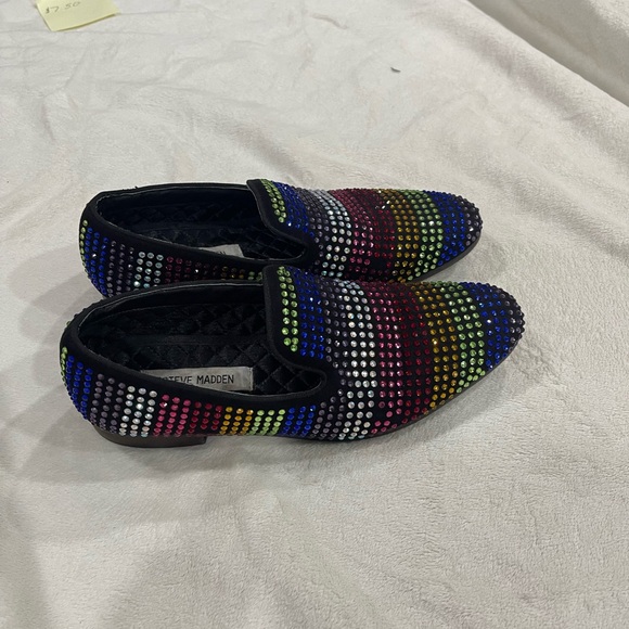 MENS STEVE MADDEN CHARMER LOAFER SHOES IN RAINBOW MULTICOLOR. SIZE 7 - Picture 4 of 5